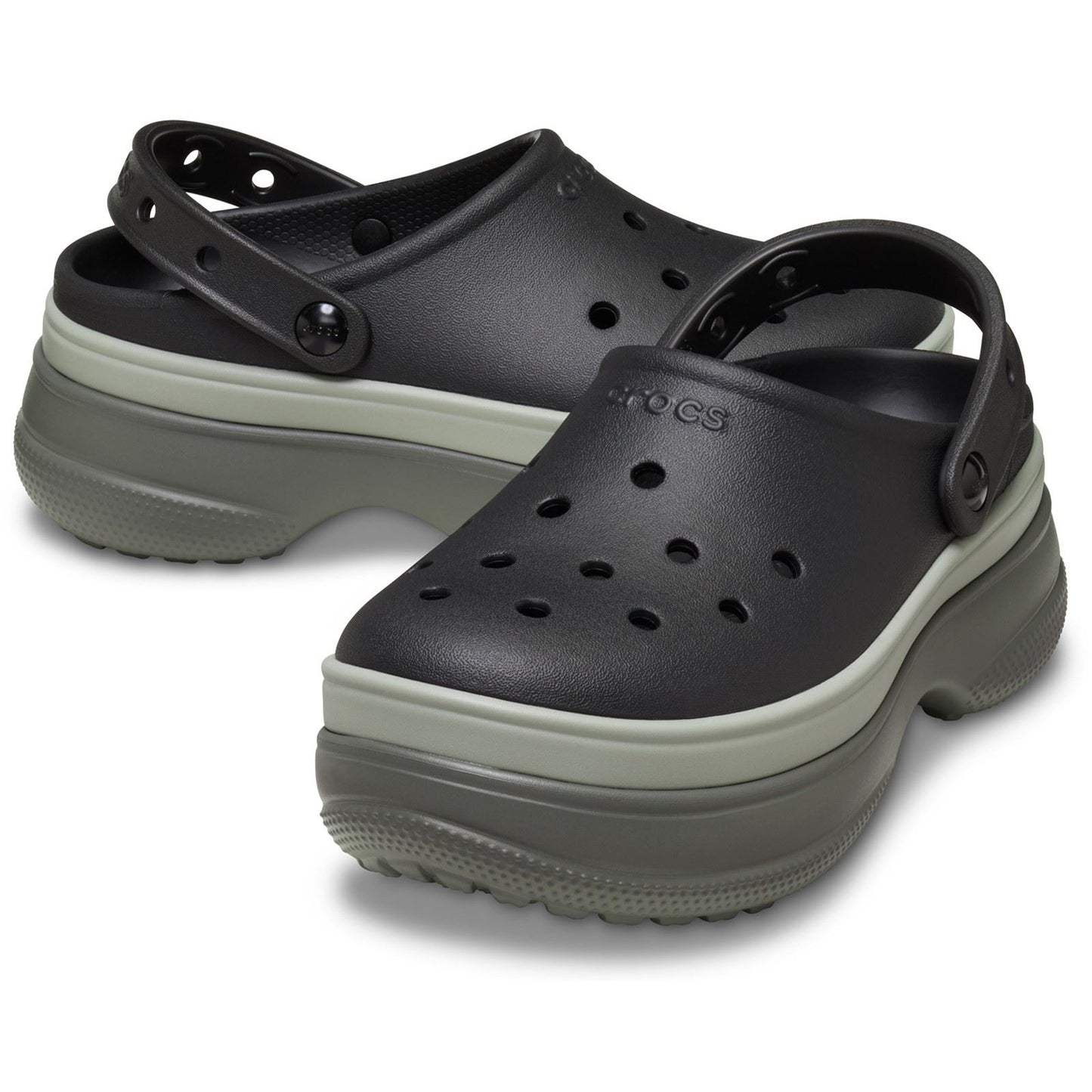 Crocs Classic Stacked Thermoplastic Black Clogs