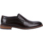 Hush Puppies Donovan Leather Men's Black Slip-On Shoes