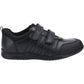 Hush Puppies Josh Youth Boys Black Leather Loafers