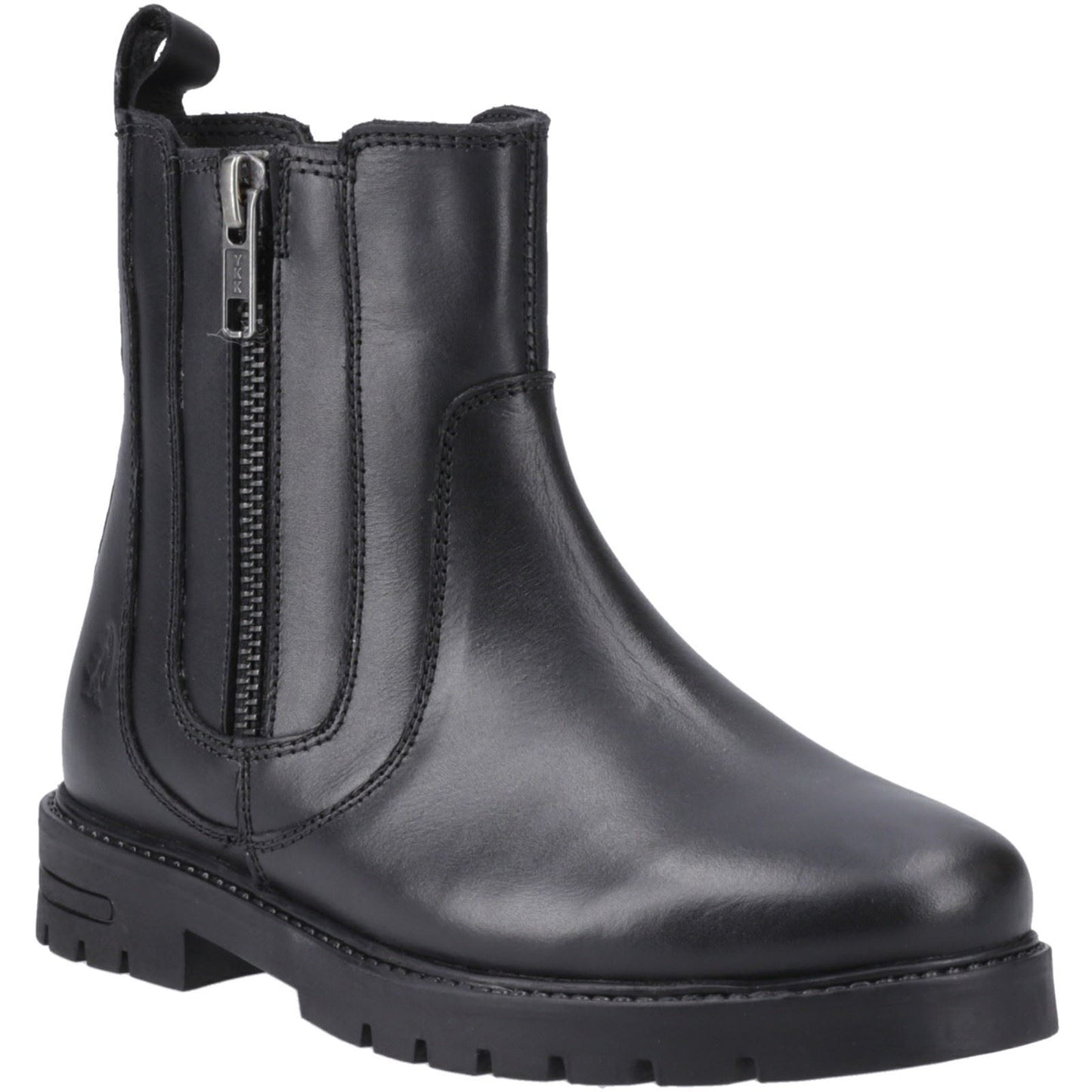 Hush Puppies Liana Leather Junior Black Boots
