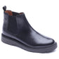 Base London Echo Leather Men's WAXY Black Boots