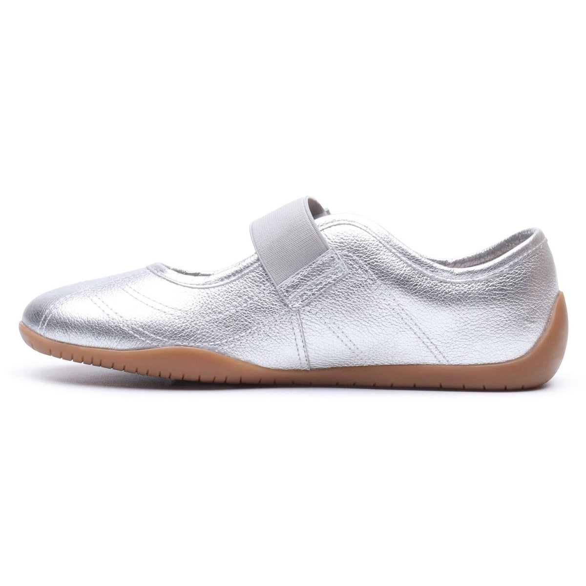 Hush Puppies Juno Sneakerina Leather Women's SILVER Flats