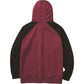 Caterpillar Men's Raglan Hooded Sweatshirt in Carmenere Heather/Black
