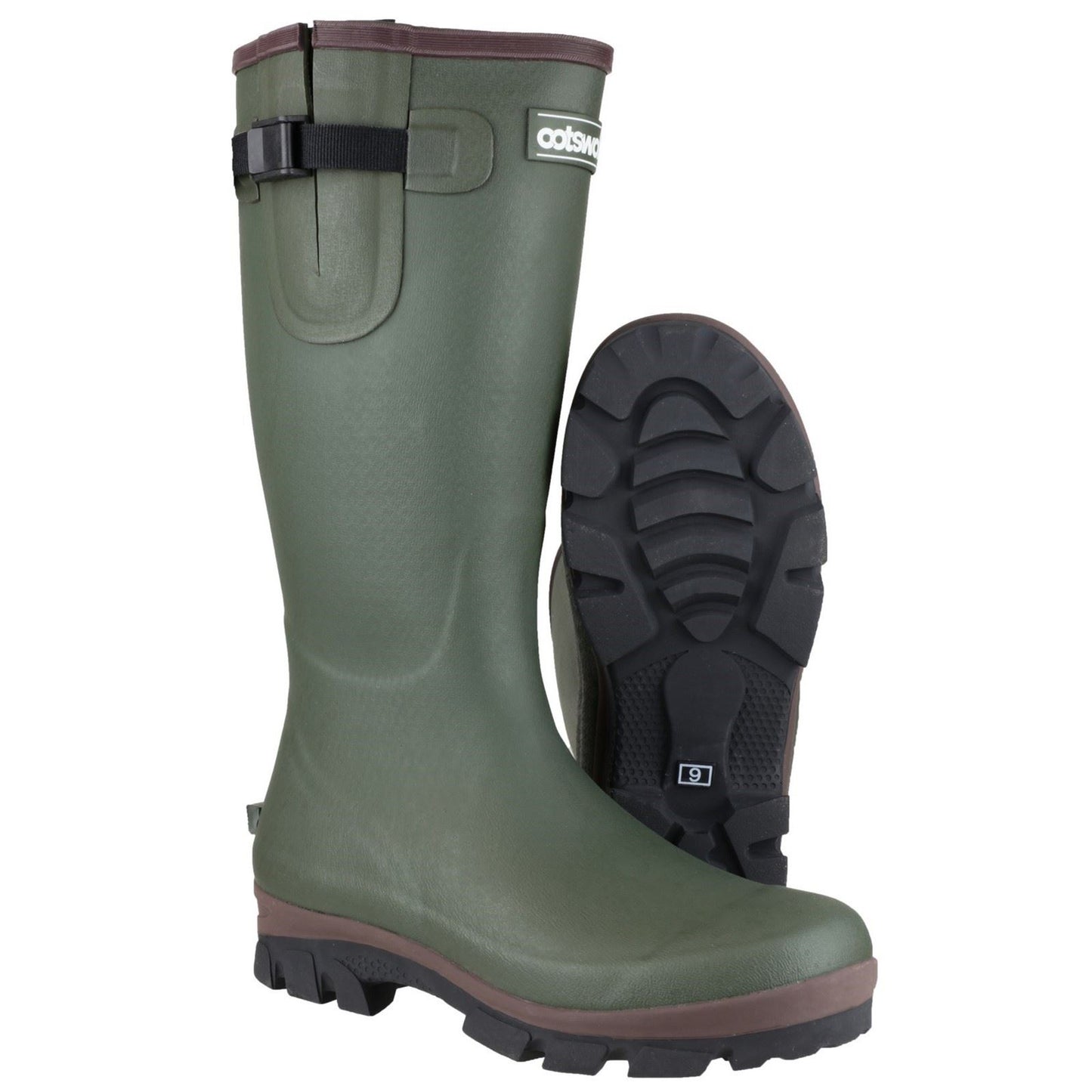 Cotswold Grange Buckle Fastening Wellington Boot in Green