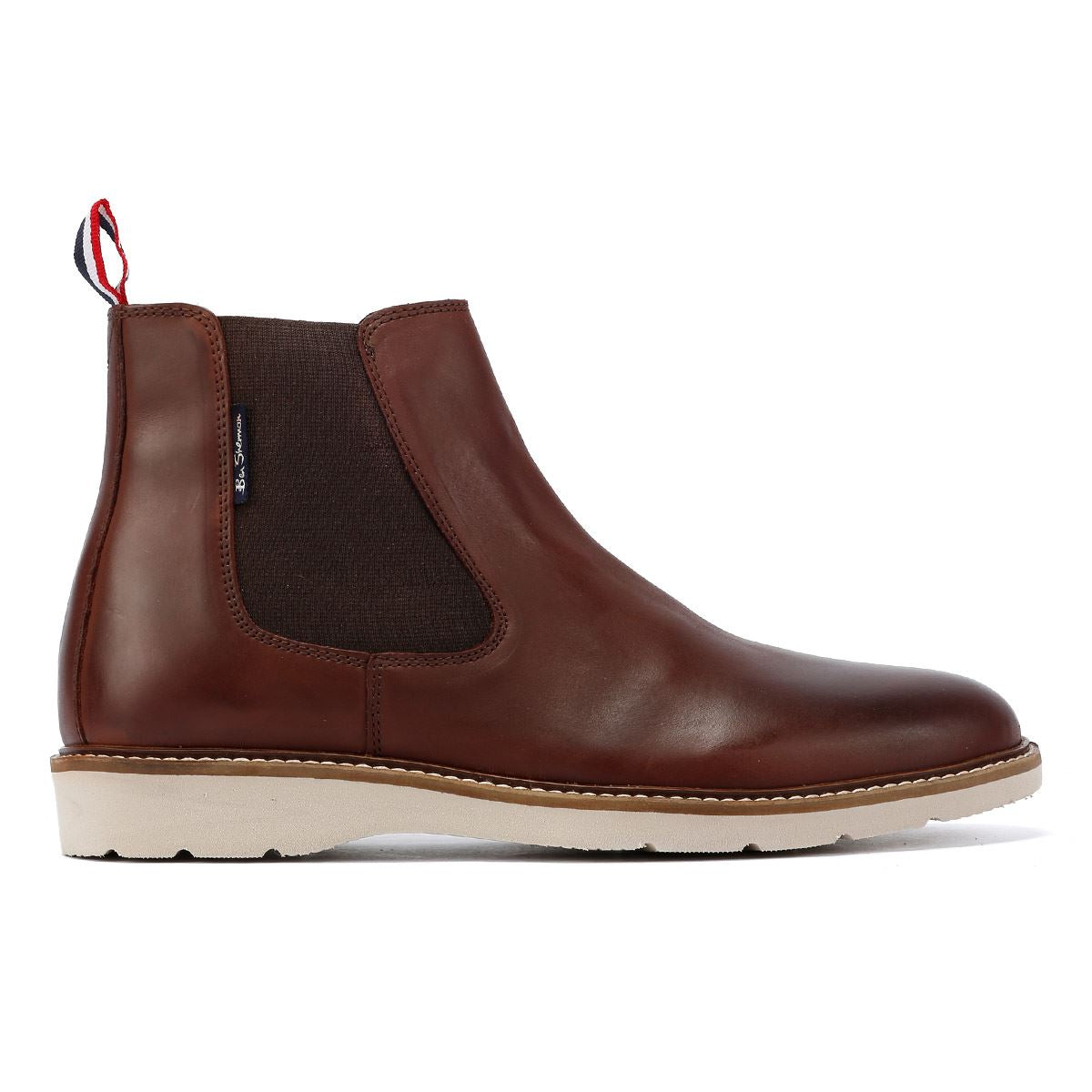 Ben Sherman - BS34633 MENS HAMPTON CHELSEA BOOT LEATHER BURGUNDY