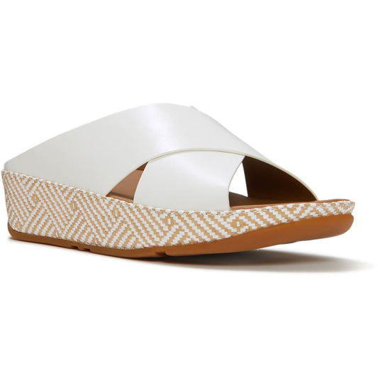Fitflop Lulu Lux Graphic-Weave Leather Women's Urban White Sandals