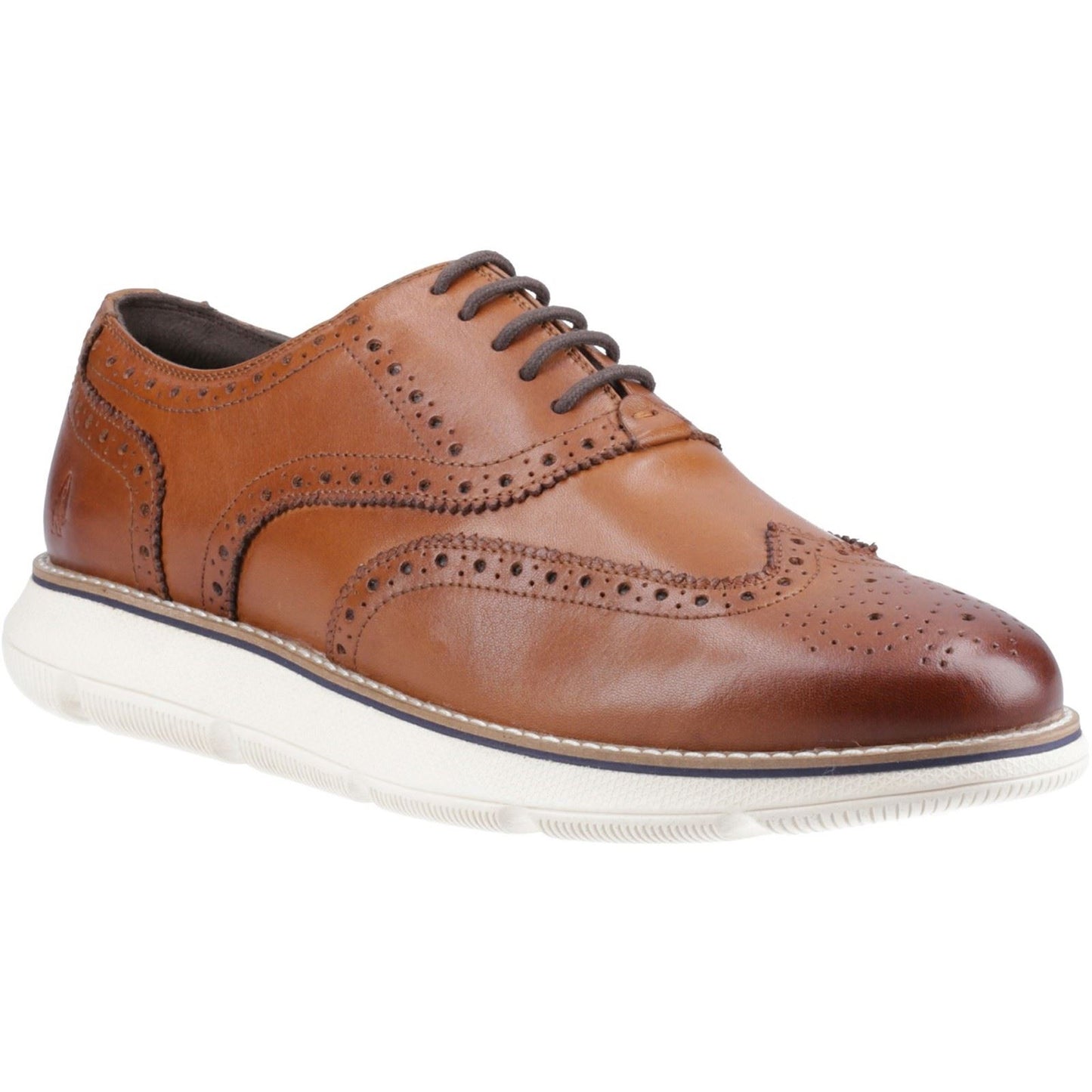 Hush Puppies Zach Leather Men's Tan/White Brogues Shoes