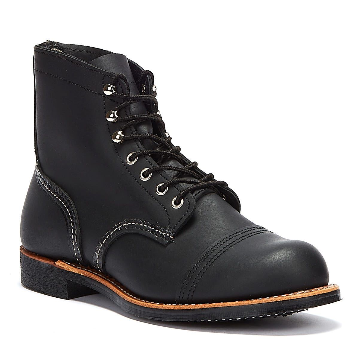 RED WING 8084 MENS IRON RANGER BLACK HARNESS LEATHER