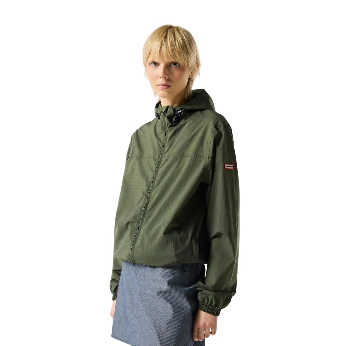 Hunter Hunter Packable Rain Unisex Adults Green Rain Jacket