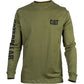 Caterpillar Men's Trademark Banner Long Sleeve T-Shirt in Chive