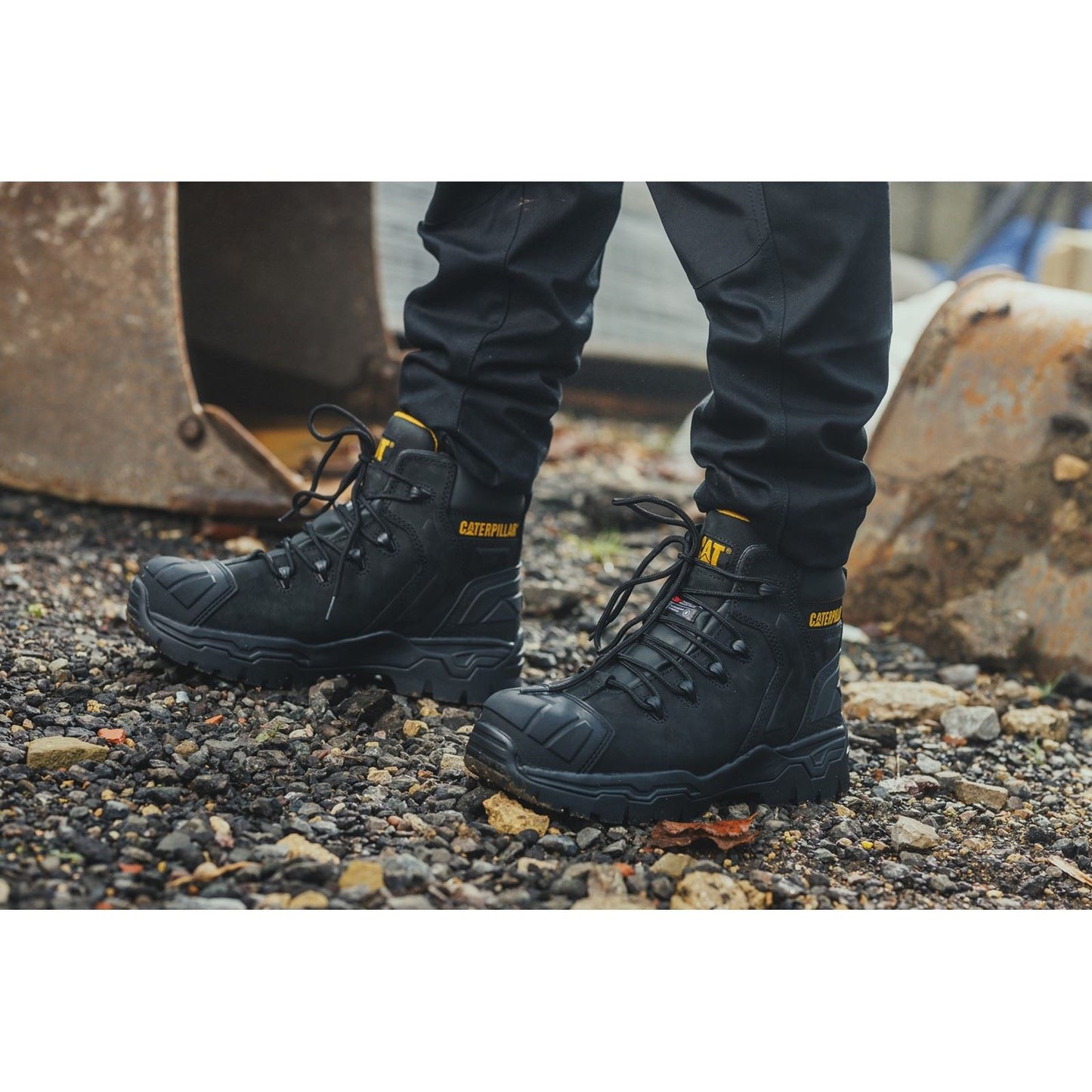 Caterpillar Men's Everett S3 WP Safety Boot in Black