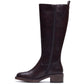 Hush Puppies Antonia Long Leather Women's Chocolate Heeled Knee High Boots
