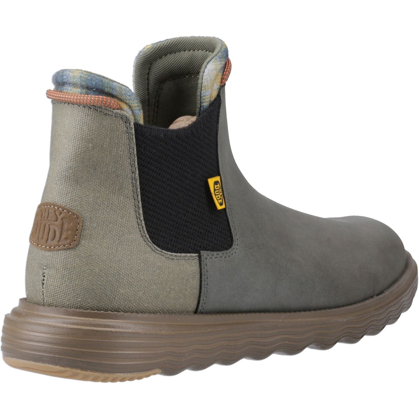 HEYDUDE Men's Branson Classic Boots in Dark Olive/Espresso
