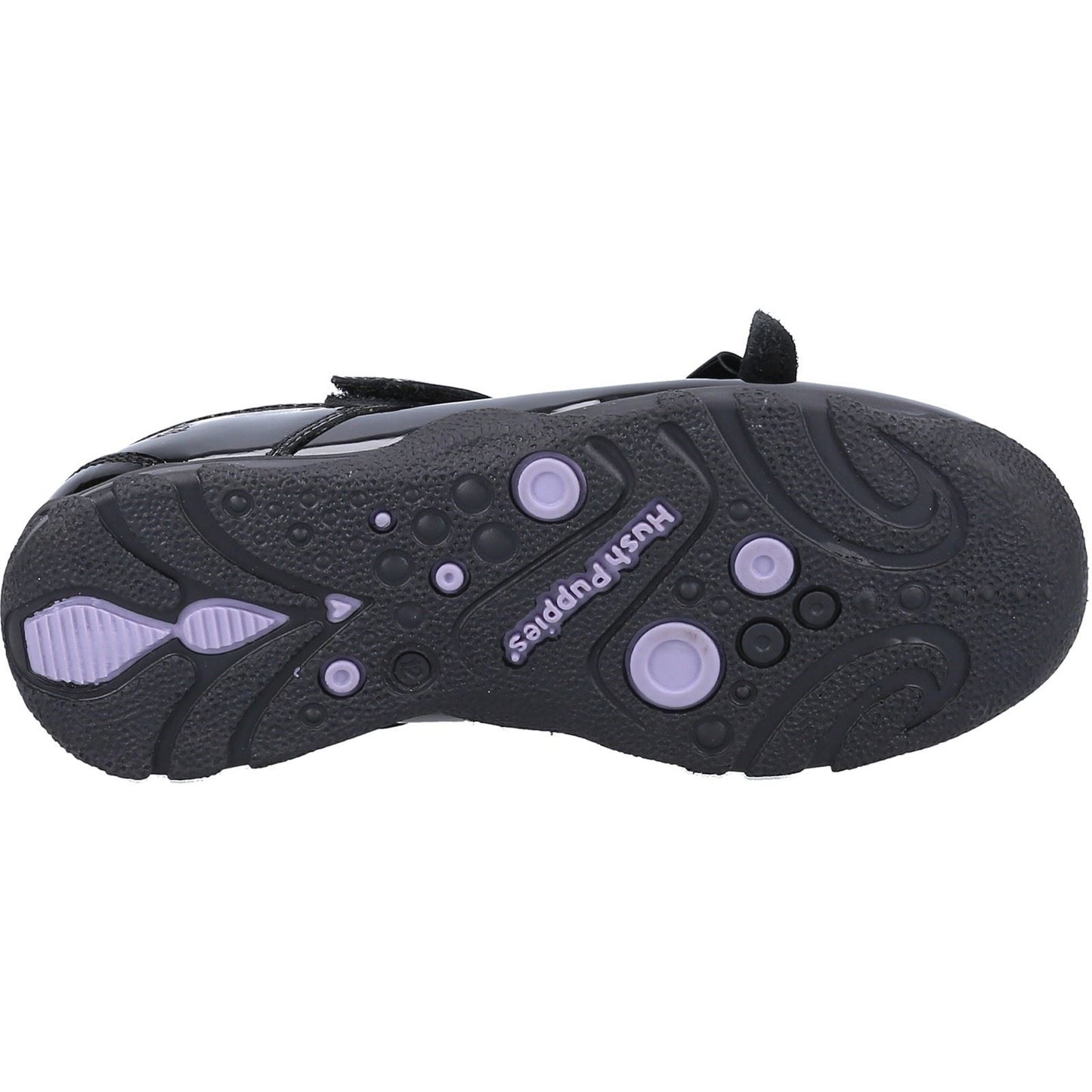 Hush Puppies Carrie Youth Girls Black Leather Shoes