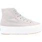 Superga Women's 2708 HI TOP Ankle Boots in Grey Colomba/White Avorio