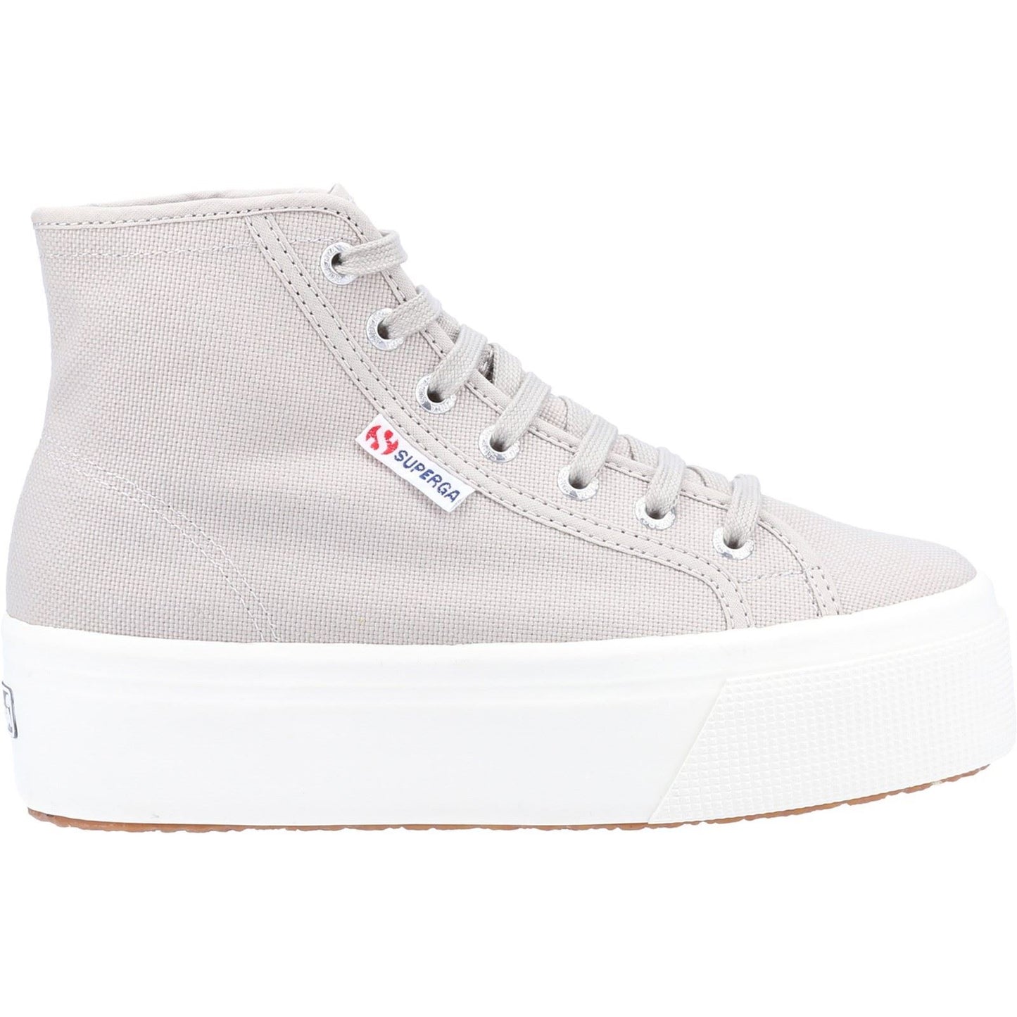 Superga Women's 2708 HI TOP Ankle Boots in Grey Colomba/White Avorio