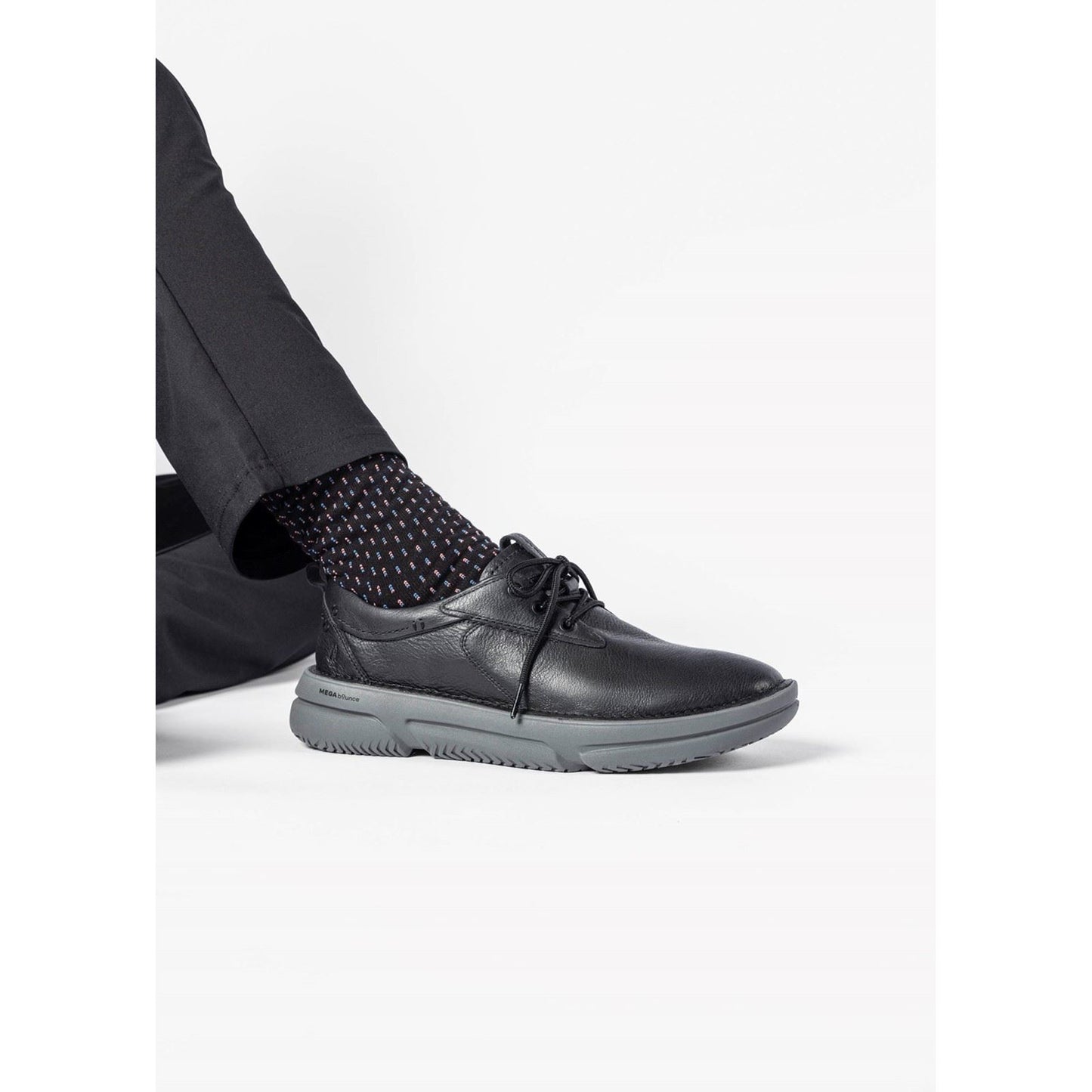 Hush Puppies Baylor Leather Men's Black Trainers