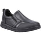 Hush Puppies Sergio Leather Junior Black Loafers