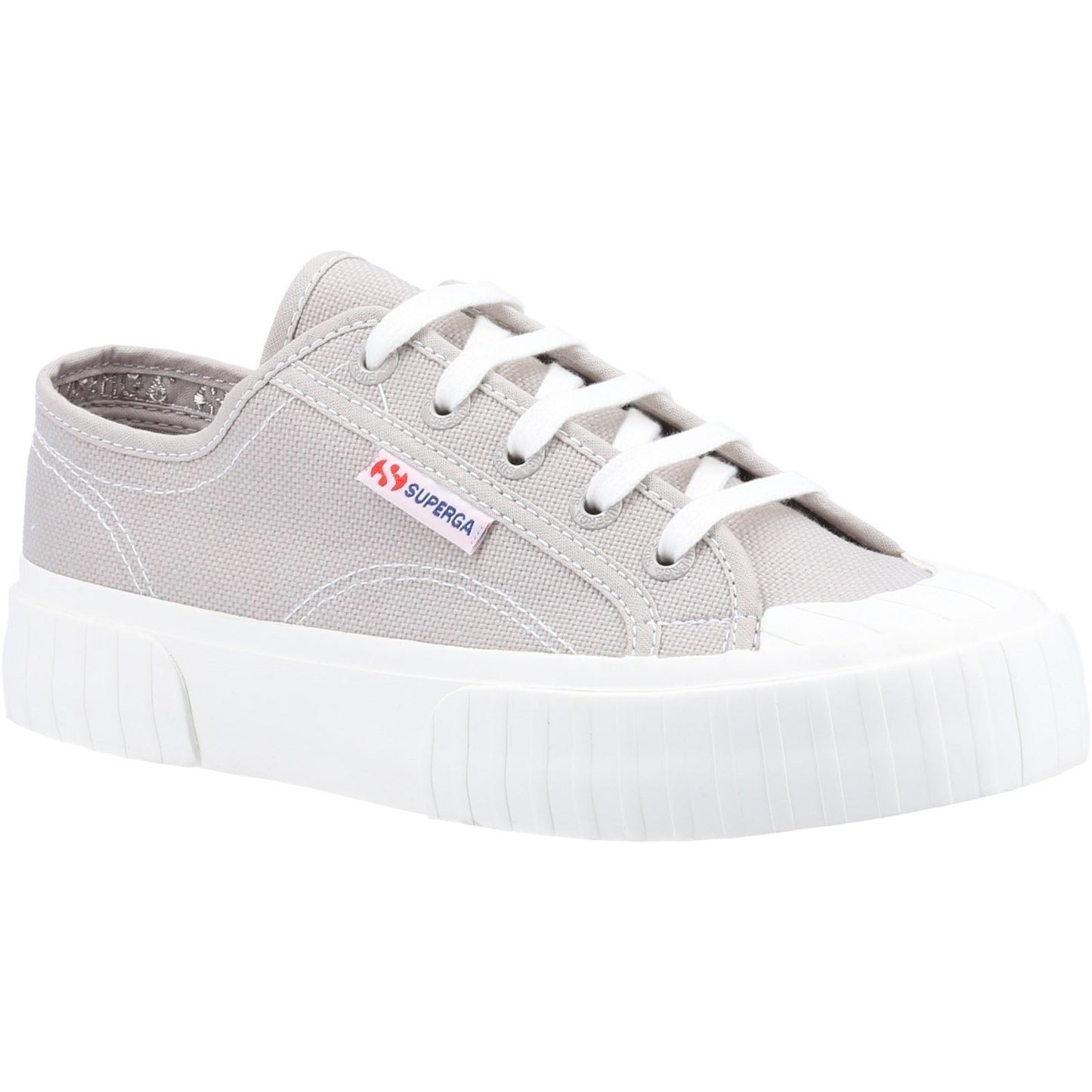 Superga Women's 2630 Stripe Trainer in Grey Colomba