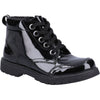 Hush Puppies Jolie Patent Leather Junior Black Boots