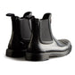 Hunter Women's Commando Gloss Chelsea Boots in Black