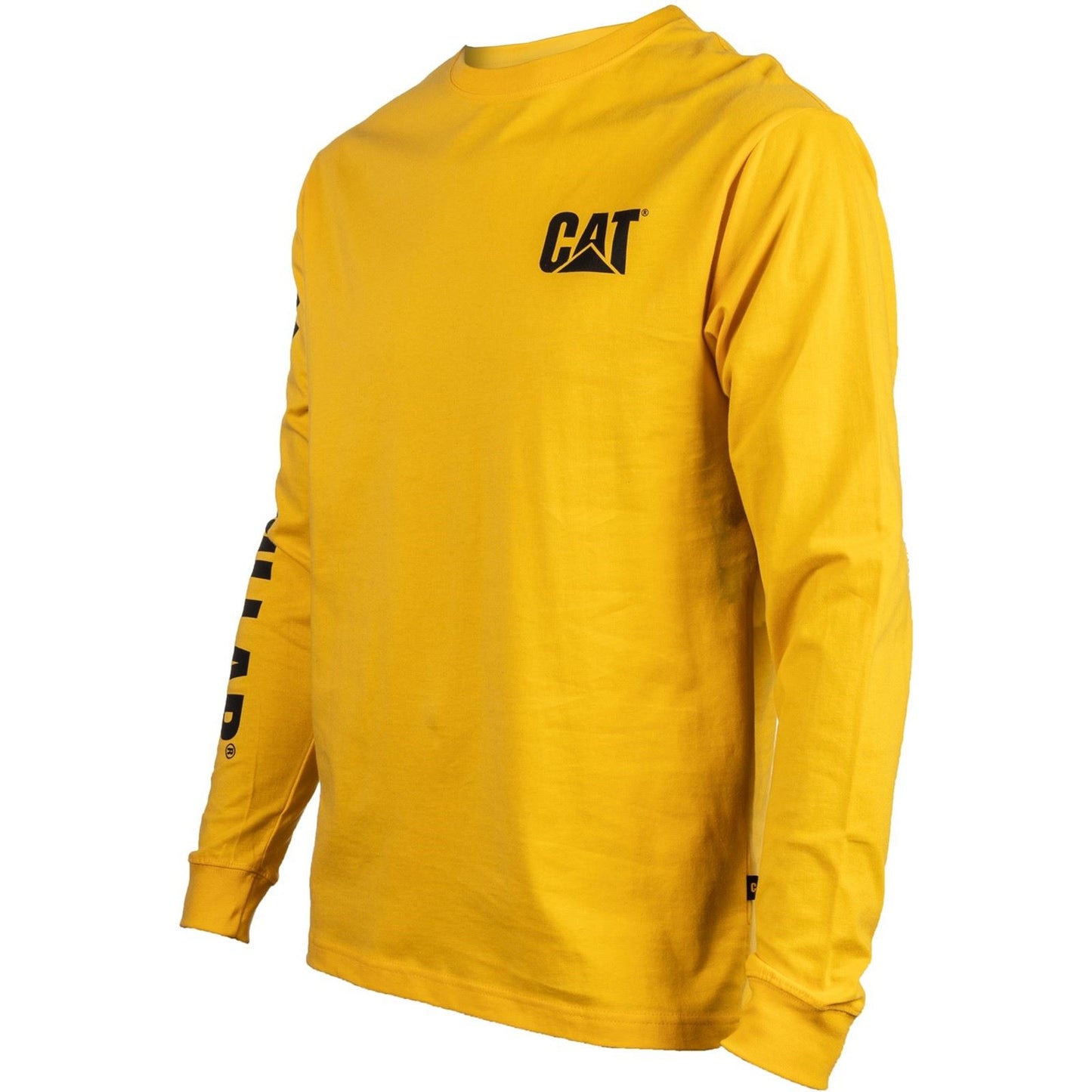 Caterpillar Men's Trademark Banner Long Sleeve T-Shirt in Yellow
