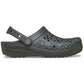 Crocs Classic Floral Cut Out Thermoplastic Black Sand Clogs
