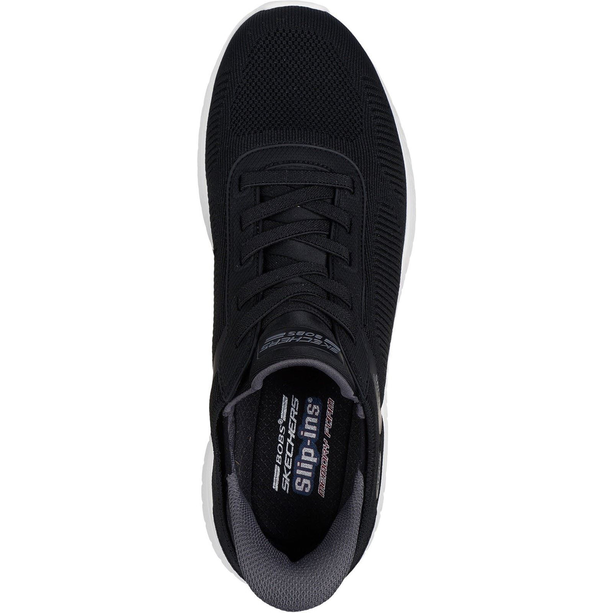 Skechers BOBS Sport Squad Chaos Solid Step Textile Men's BLACK Trainers