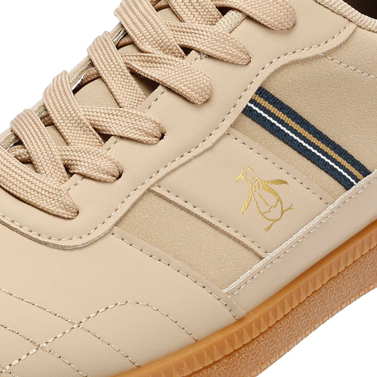 Penguin Striker Men's Beige/Navy Trainers