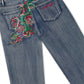 Ed Hardy Crawling Dragon Washed Women's Mid Blue Jeans