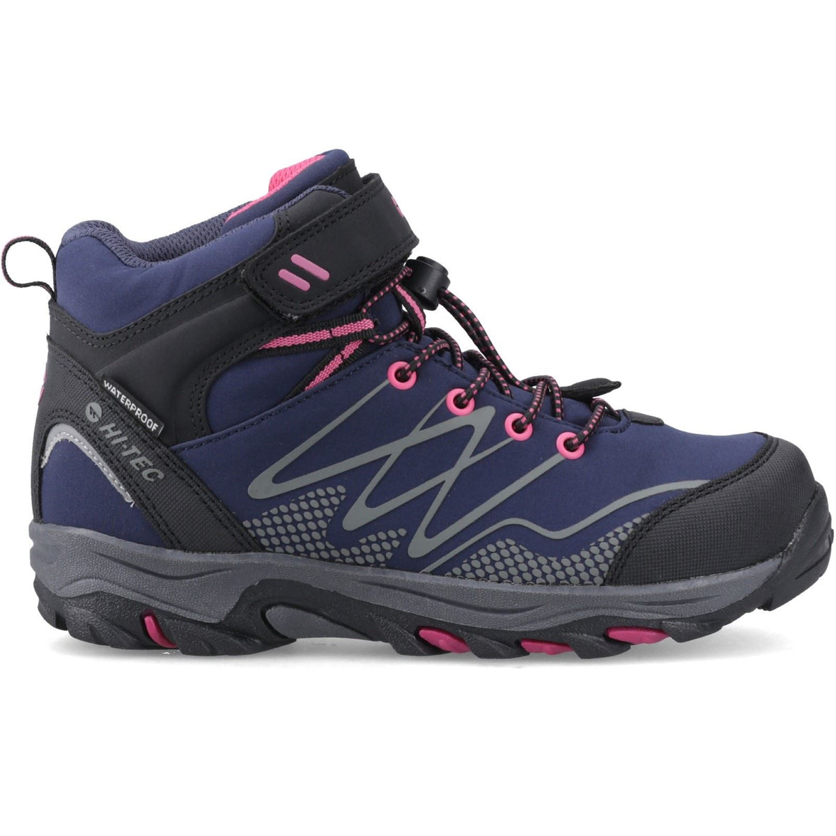 Hi-Tec Blackout Mid Polyester Girl's Navy/Magenta Hiking Boots
