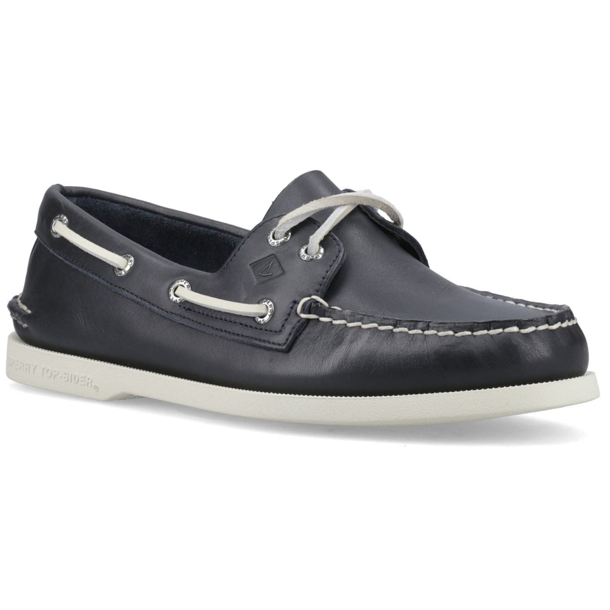 Sperry Authentic 2 Eye Leather Men's Navy Boat Shoes