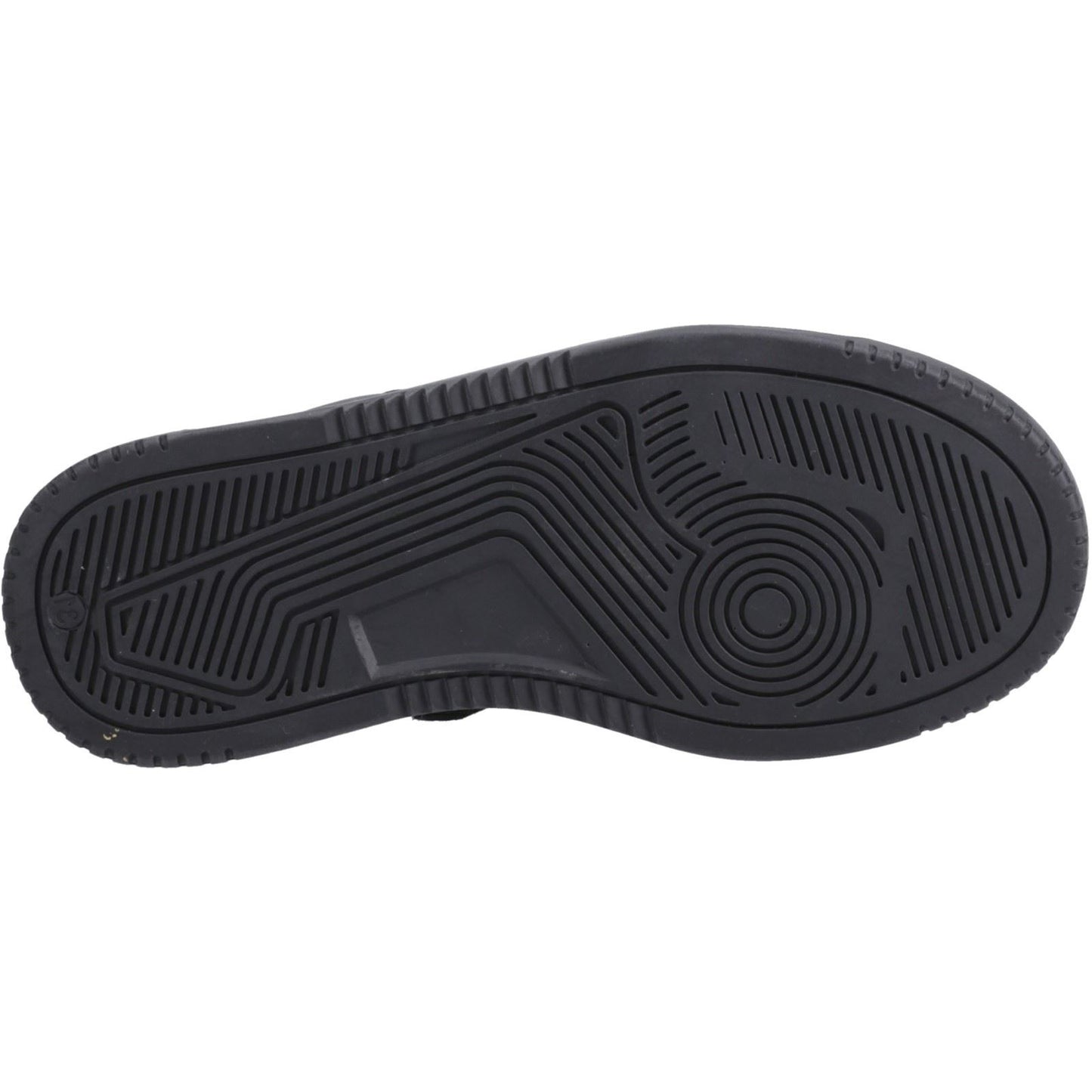 Hush Puppies Dougie Leather Youth Black Trainers