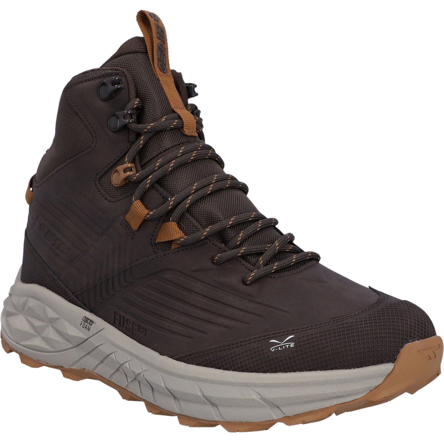 Hi-Tec Fuse Trek Mid Polyester Men's Steel/Charcoal/Bright Marigold Hiking Boots