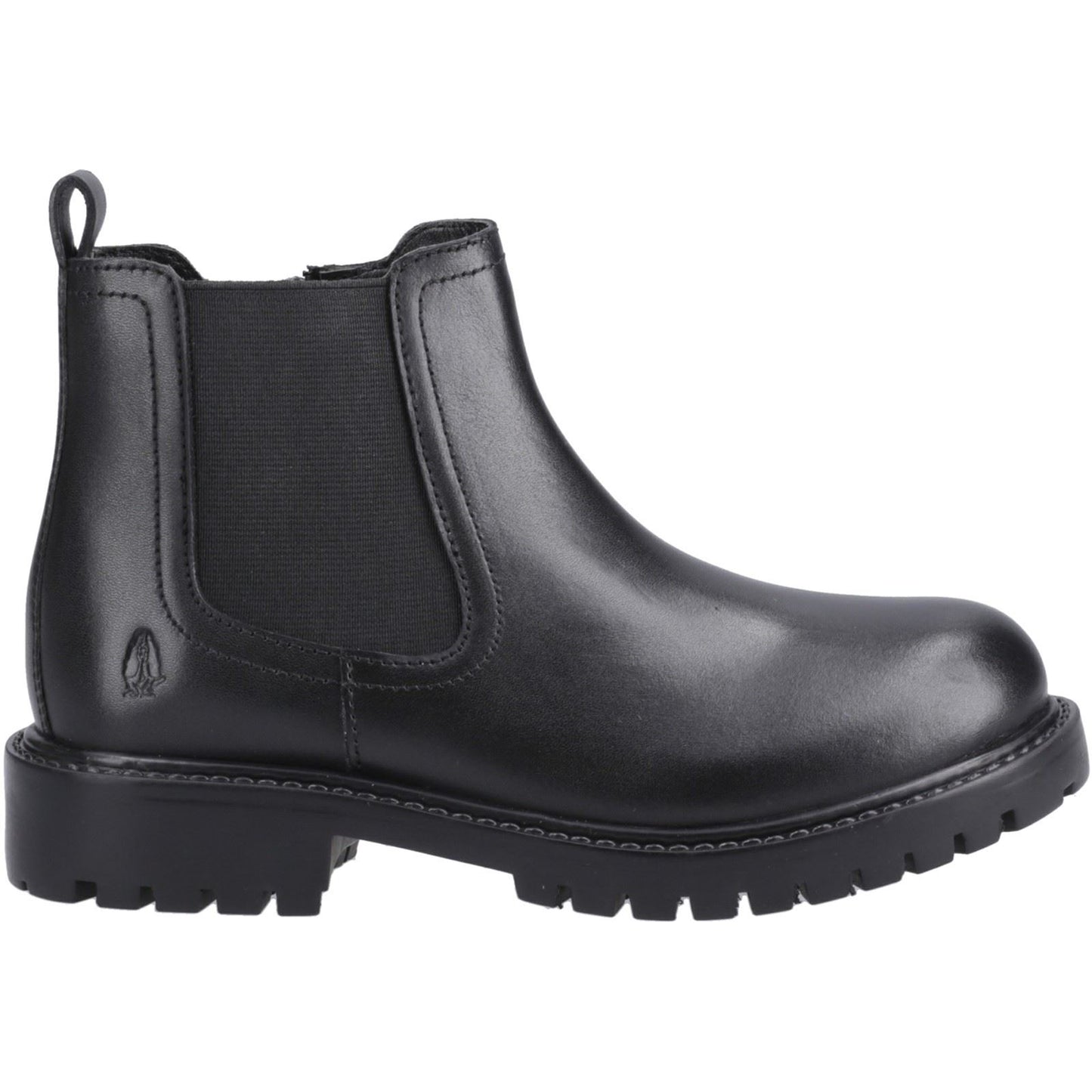 Hush Puppies Ariella Chelsea Leather Junior Black Boots