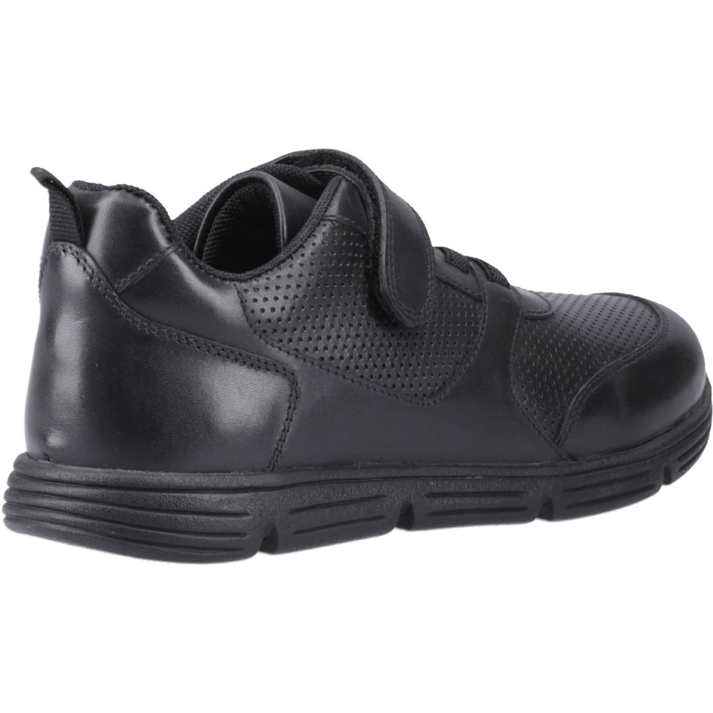 Hush Puppies Alfie Bungee Leather Youth Black Shoes