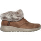 Skechers On-the-GO Joy Cozy Charm Polyester Women's Chestnut Winter Ankle Boots