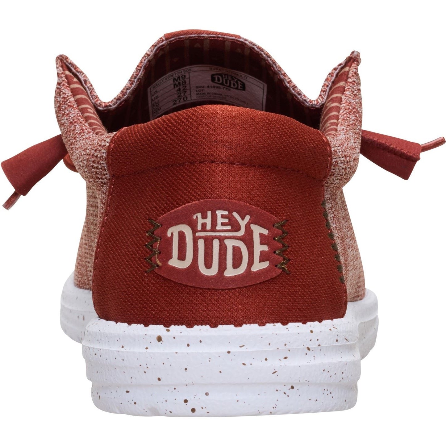 HEYDUDE Wally Stretch Sox Polyester Men's Burnt Red/Multi Loafers