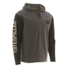 Caterpillar Men's Hooded Long Sleeve Tee in Dark Shadow