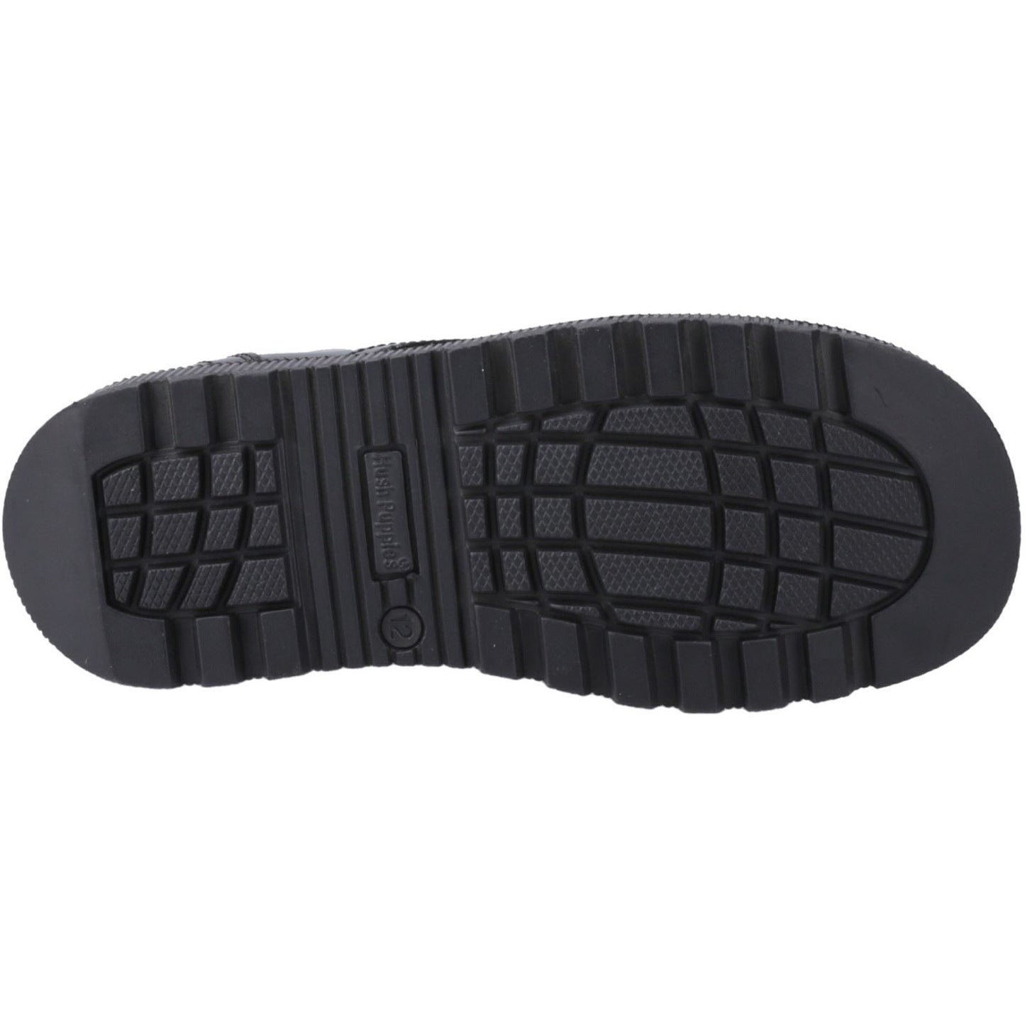 Hush Puppies Keeley Patent Leather Junior Black Lace-Up Shoes