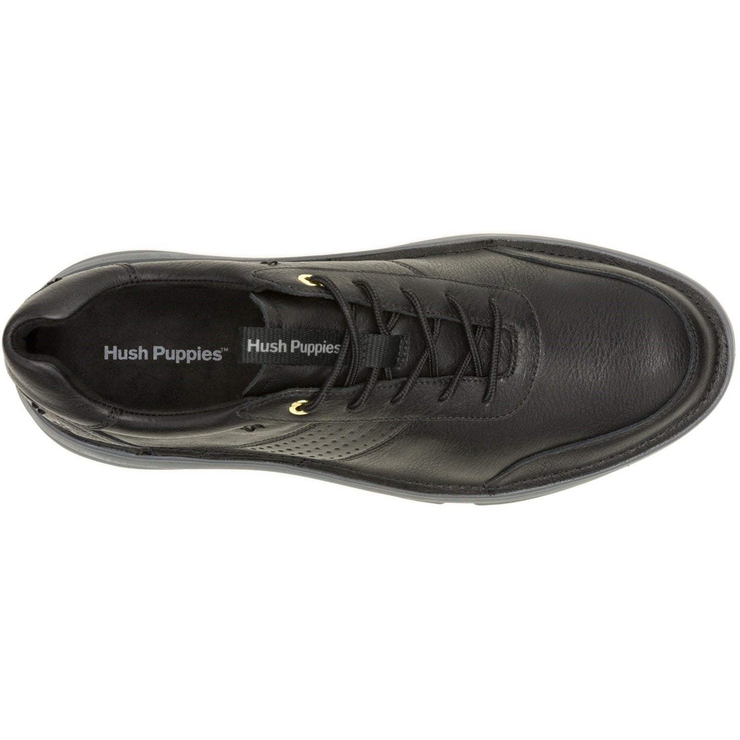 Hush Puppies Baylor Leather Men's Black Trainers