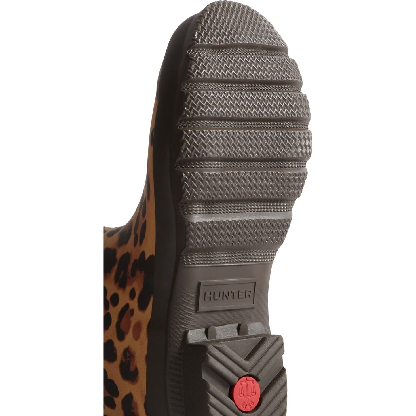 Hunter Original Short Women's Leopard Print/Chocolate Brown Wellington Boots