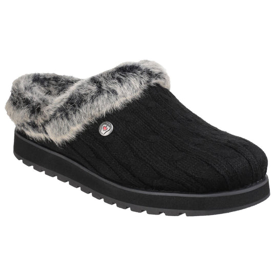 Skechers Women's Keepsakes Ice Angel Mule Slipper in Black