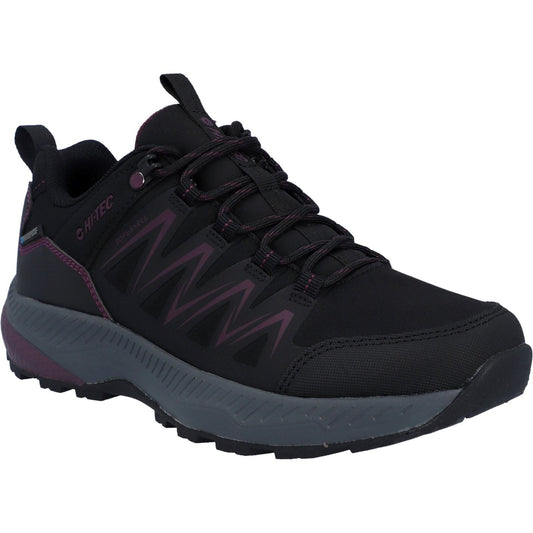 Hi-Tec Stealth Low Womens Polyester Women's Black/Purple Hiking Boots