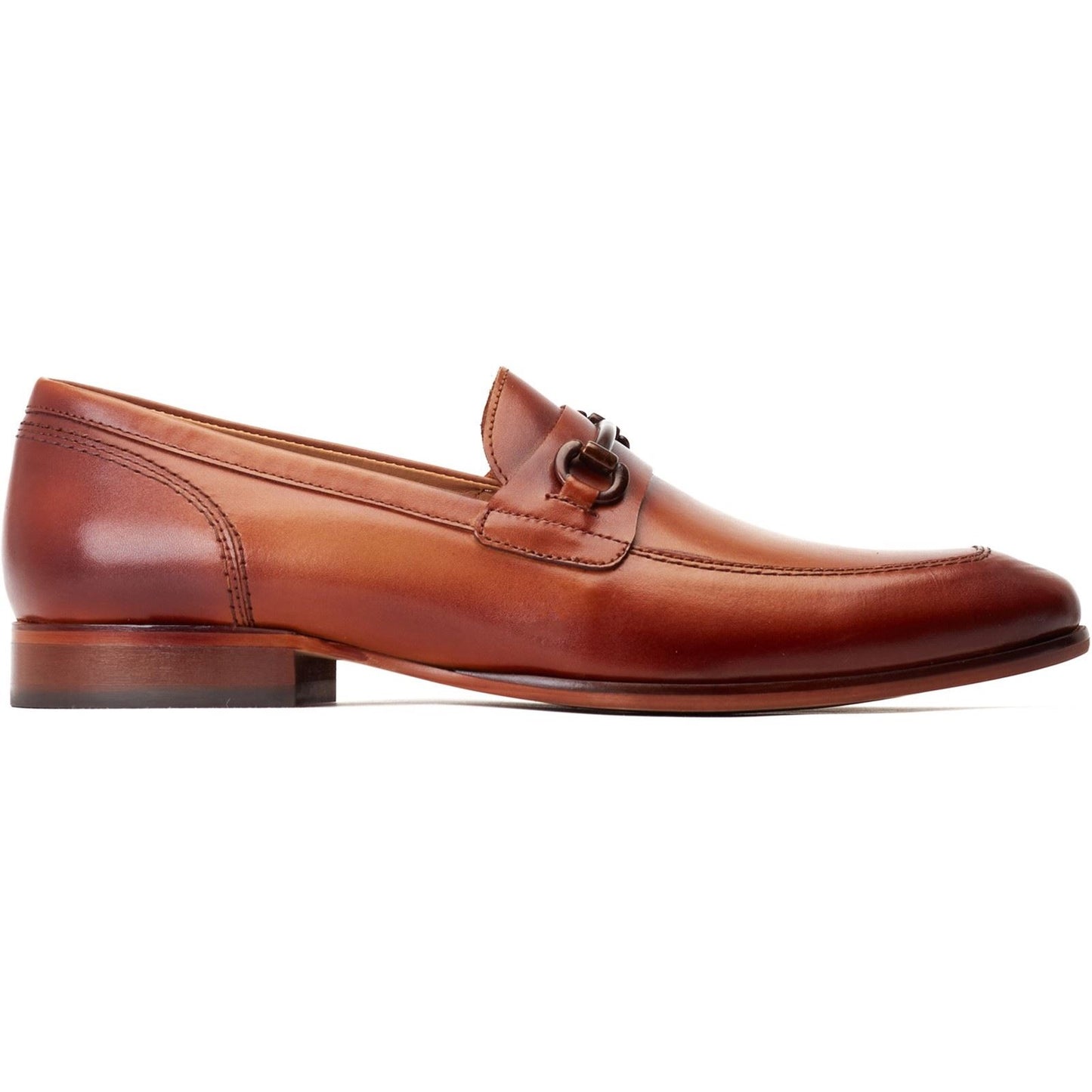 Base London Men's Russo Buckle Loafer in Burnt Tan