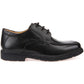 Geox J Federico H Leather Boy's Black Lace-Up Shoes