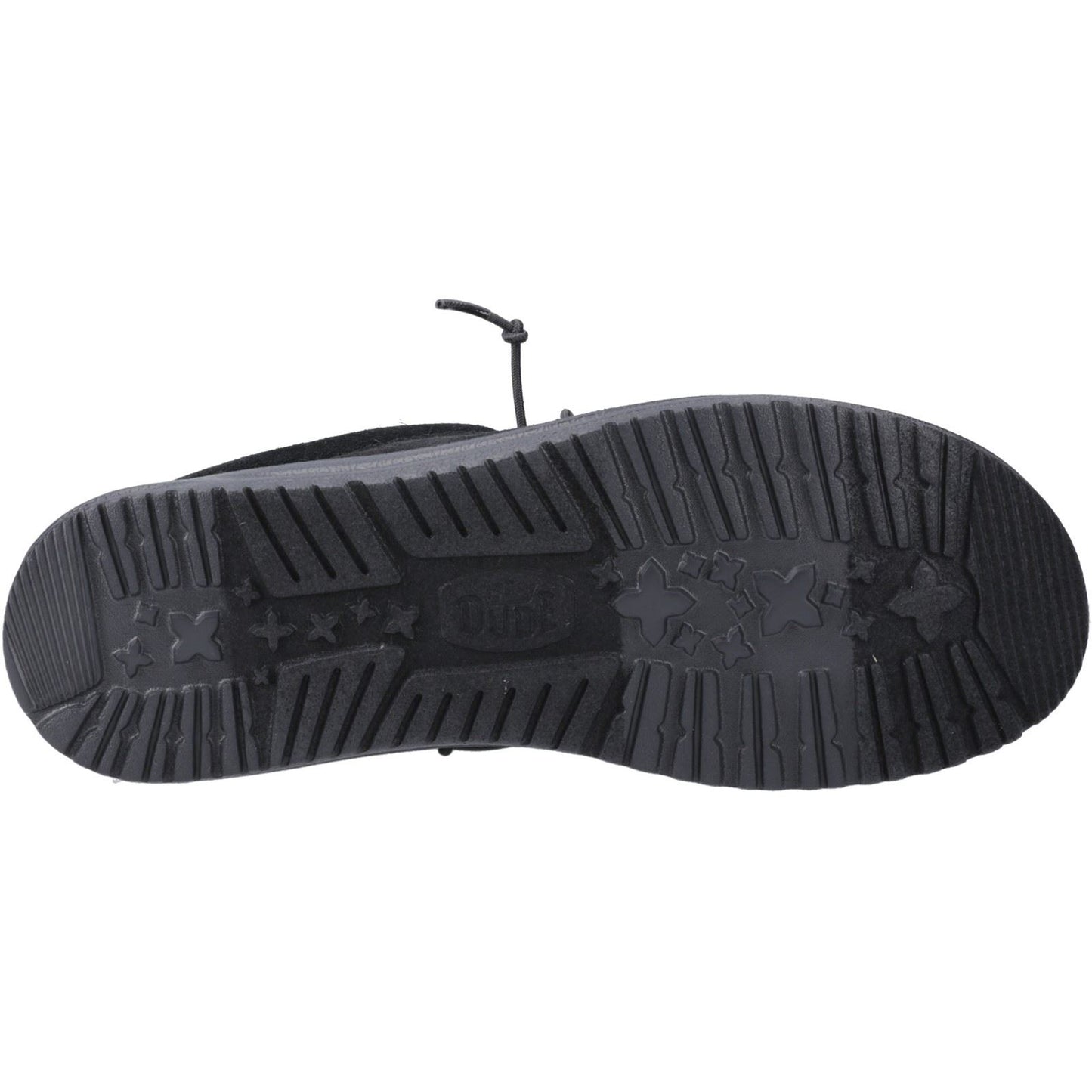 HEYDUDE Men's Wally Suede Shoes in Black