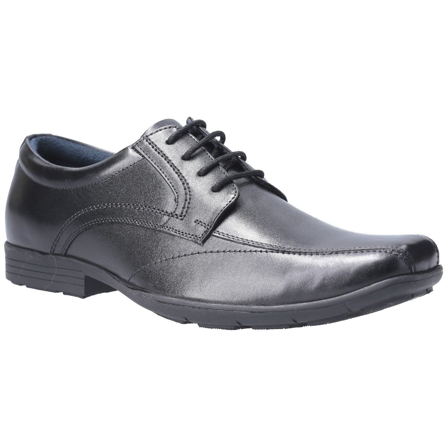 Pod Angus Leather Youth Black Shoes