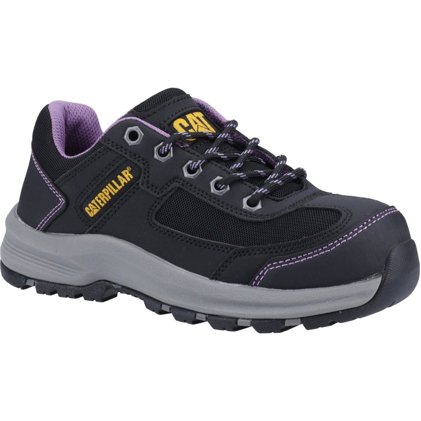 Caterpillar Women's Elmore Work Shoe in Black/Lilac