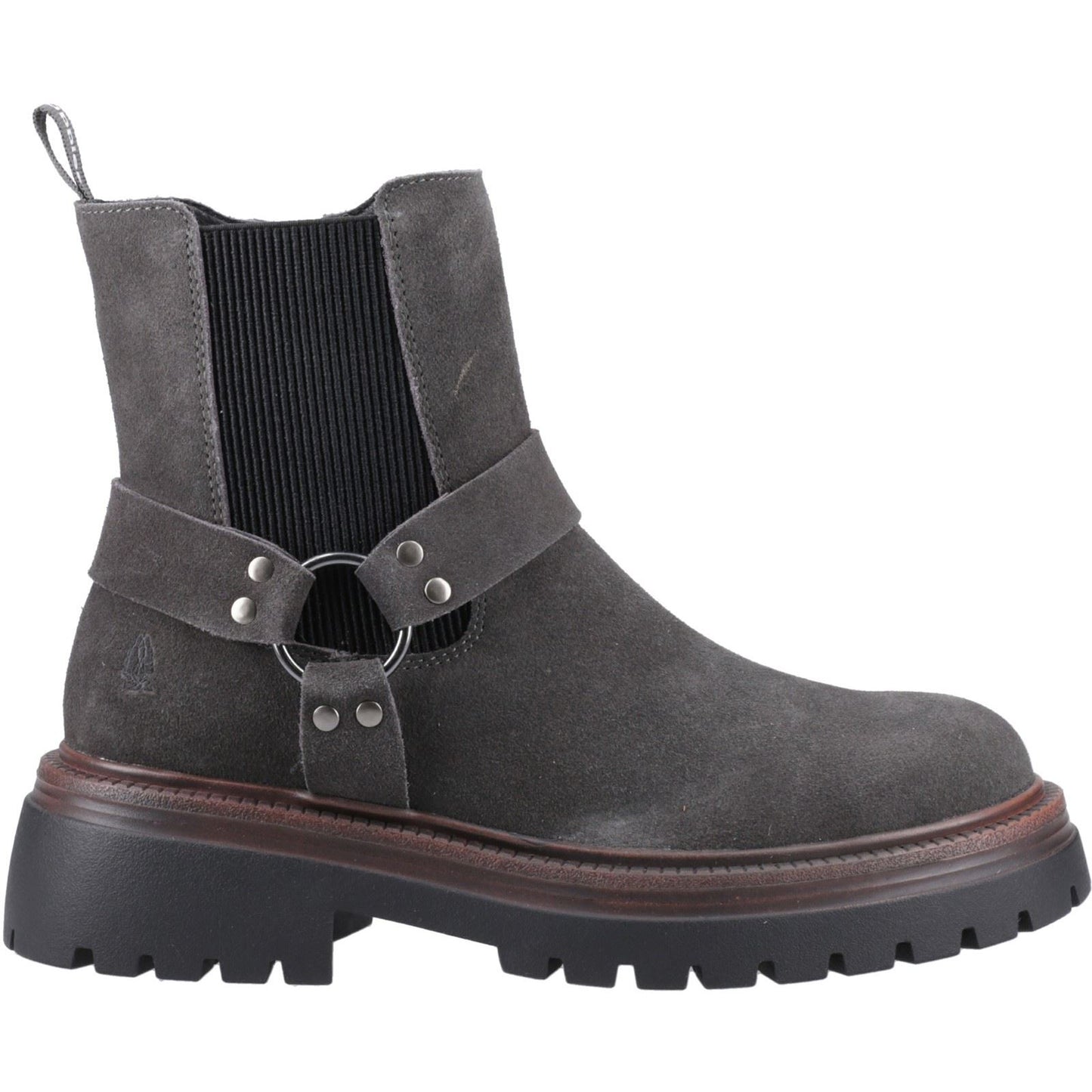 Hush Puppies Raye Suede Women's Charcoal Flat Chelsea Boots